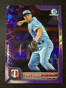 Corey Seager 2022 Bowman Chrome Sapphire Purple /25 #3 - Picture 1 of 3