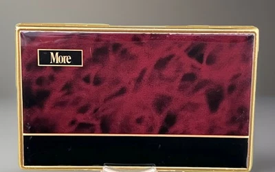 DE COLECCIÓN MÁS Estuche de humo de cigarrillo delgado esmalte compacto tortuga tono dorado COREA 4,5"" Foto 1 de 4