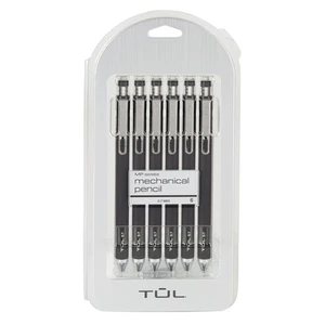 Lápices mecánicos TUL, 0,7 mm, negros, paquete de 6 lápices - Imagen 1 de 2