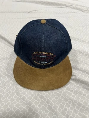 Sombrero vaquero vintage de gamuza de cuero Levi’s, años 80, 90, talla única ajustable a presión Foto 1 de 4