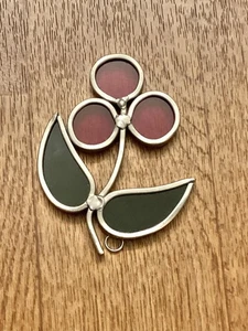SUNCATCHER STAINED GLASS THREE CHERRIES. - Picture 1 of 3