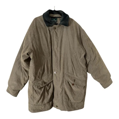 Rainforest Men’s Micro Down Green Reversible  Collar Chore Barn Parka Coat XXLT - Image 1 of 4