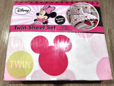 JUEGO DE SÁBANAS DISNEY MINNIE TWIN ALGODÓN 3 PIEZAS NIÑAS Foto 1 de 4