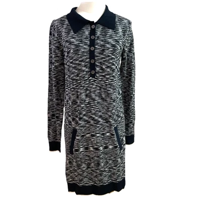 Missoni For Target Polo Dress Size M Black Space Dye Designer 70s Inspired NWT - Image 1 of 4