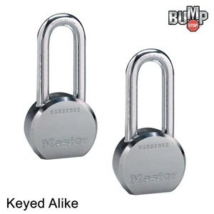 Master Lock High Security Padlocks - (2) Keyed Alike w/ BumpStop 6230NKALH-2 - Picture 1 of 2