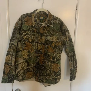Cabelas Seclusion 3D Camouflage CAMO LS Pocket Hunting Cotton Shacket Shirt - Picture 1 of 10