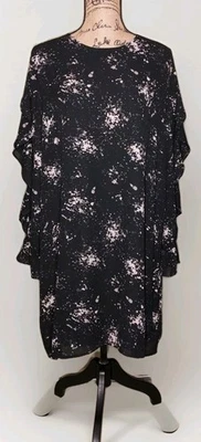Mossimo - Vestido recto forrado hasta la rodilla estampado abstracto negro - Para mujer talla XXL Foto 1 de 3