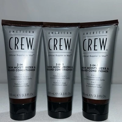 3 nuevos hidratantes y acondicionadores para barba American Crew 2 en 1 3,3 OZ cada uno  Foto 1 de 4