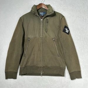 Polo Ralph Lauren Military Field Jacket Men’s S OD Green Full Zip Patch Hooded - Picture 1 of 12