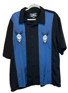 Vintage Chrome Eagle Shirt Mens XL Skulls Short Sleeve Motorcycle Choppers - Picture 1 of 5