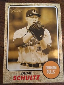 2017 Heritage Minor League Jumbo 5x7 Jaime Schultz Bulls 141 #'d 02/10 Gold - Picture 1 of 1