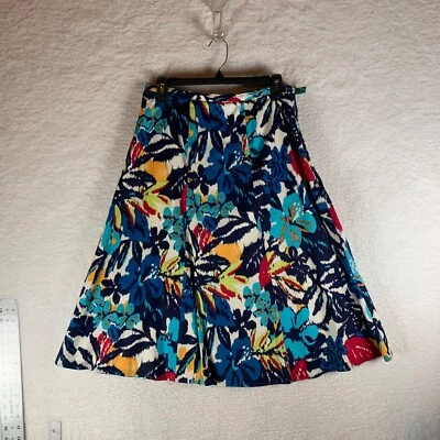 Falda midi de algodón con cremallera lateral floral multicolor de Chico para mujer talla 1 8789 Foto 1 de 4