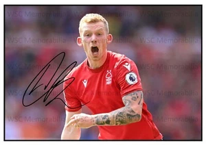 11365. Lewis O'Brien Signed Pictures A4 Prints Forest Swansea Huddersfield etc. - Picture 1 of 10