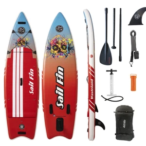 Inflatable Paddle Board 9 feet - Sail Fin Wasteland 1-Year Limited Warranty - Picture 1 of 6