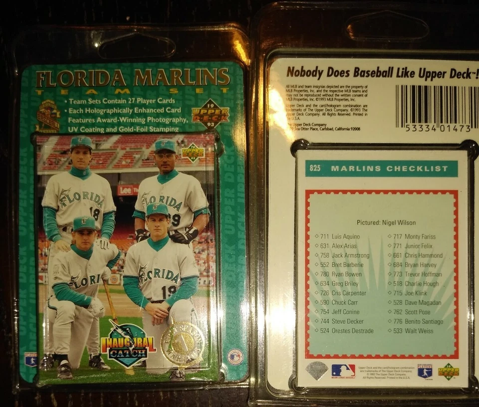 FLORIDA MARLINS Inagural Team Set 1993 Upper Deck Sealed with FIRST SEASON Stamp — 第 1/1 张图片