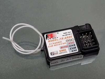 Flysky FS-GR3E AFHDS 3CH Receiver Fr RC Boat FS-GT2 FS-GT2B FS-GT3B FS-GT3C T2N9 - Image 1 of 4
