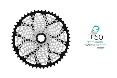 Cassette Garbaruk Wide-Range 11 velocidades, Shimano HG, 11-50T, negro Foto 1 de 4