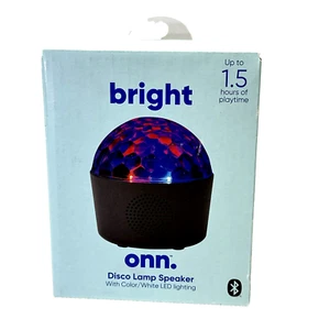 onn. Disco Lamp Speaker rechargeable LED Lighting Bluetooth Wireless Night Lamp - Picture 1 of 4