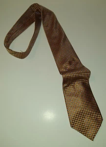 Nicole Miller Burnt Orange & Blue Tie - Picture 1 of 9