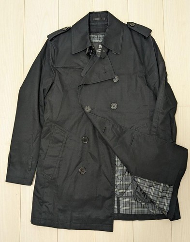BURBERRY BLACK LABEL trench uomo nero taglia US S autentico