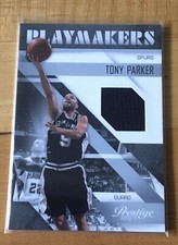 2010-11 Prestige TONY PARKER #6 Playmakers Jersey Swatch /249 Spurs W