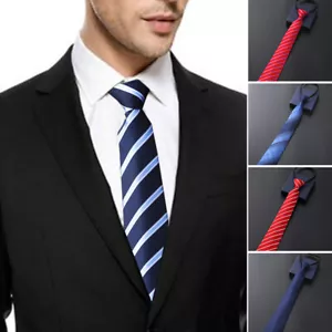Lazy Zipper Necktie Accessories Men's Tie Cravat Jacquard 8cm Classic Fashion - Bild 1 von 33