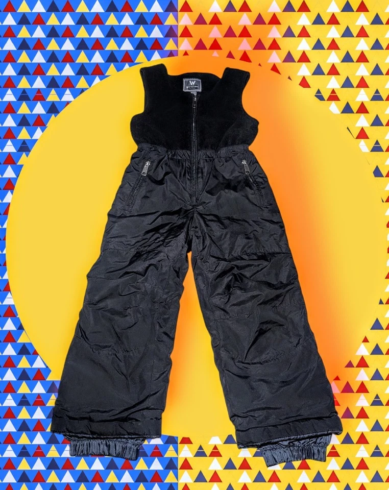 Mono con tirantes BLANCO SIERRA aislado NIEVE tobogán negro polar JUVENTUD talla 4 UNISEX Foto 1 de 4