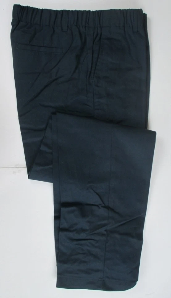 LANDS END Azul Marino Uniforme Escolar Cintura Elástica Pantalones Pull-On Niños 8 HUSKY NUEVO Foto 1 de 4