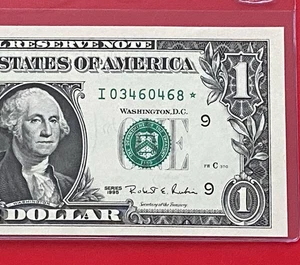 1995 STAR NOTE $1 DOLLAR -BLOCK (fw) ( MINNEAPOLIS ) Uncirculated - Picture 1 of 3