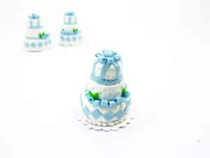 NEW Dollhouse Miniature Food 3 Tier Anniversary Cake 3 Layer Wedding Cake 15995 - Picture 1 of 6
