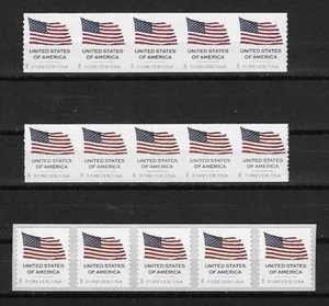 Juego de estampillas bobina bandera Forever Estados Unidos 2025 Scott #6017 - 6019 - Imagen 1 de 1