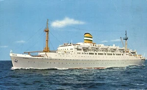 SS Ryndam Holland Amerika Kreuzfahrtschiff Werbe Postkarte - Bild 1 von 2