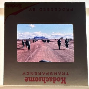 Vintage Vietnam War 1969 Era Military Troops Marching Kodachrome Photo Slide - Picture 1 of 8