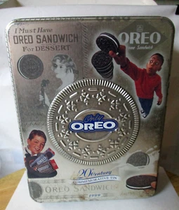 Vintage OREO Cookie Raised Embossed Tin 1999 20th Century Commemorative - Picture 1 of 3