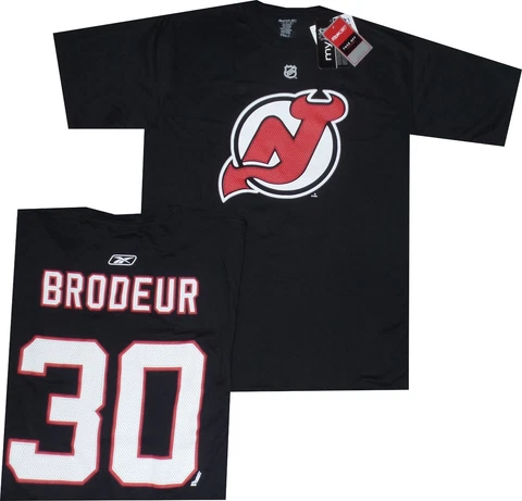 New Jersey Devils Martin Brodeur Black Reebok T Shirt New Clearance New Tags Cover