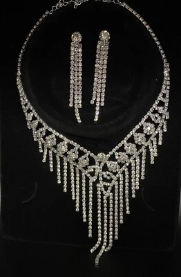 Conjunto completo de pendientes collar hueso piedras collar joyería moda Foto 1 de 4