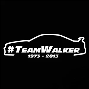#Team Walker Paul Walker Calcomanía Calcomanía Coche Furgoneta Rápido y Furioso Memorial RIP JDM - Imagen 1 de 2
