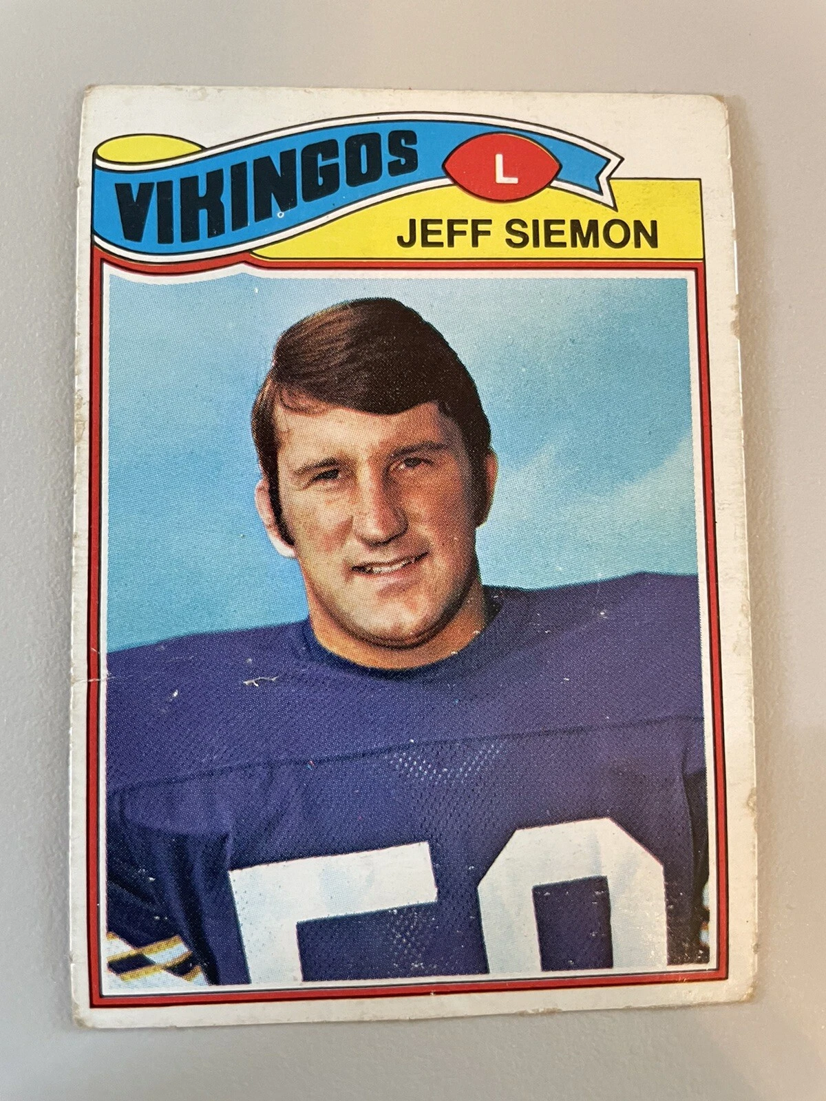 VTG TOPPS 1977 MEXICAN FOOTBALL CARD #465 Jeff Siemon Vikings Minnesota