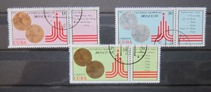 1Cuba, Moscow1980 Olympiada, 3v with labels CTO - Picture 1 of 1