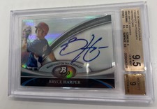 2011 Bowman Platinum Bryce Harper Refractor Auto Rookie RC BGS 9.5 GEM MINT