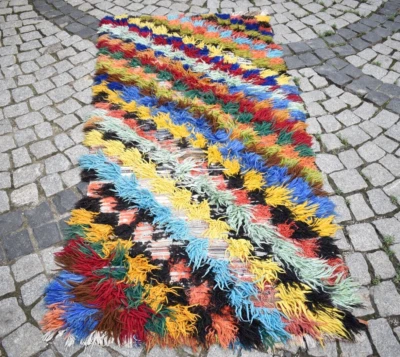 Alfombra Turca Colorida Tulu 36"" x 79"" Alfombra Vintage Anatolia Tulu Kilim Pile Foto 1 de 4