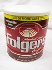 Vintage Folgers 39 oz 1984 Coffee Can Sealed with coffee  **L@@K*