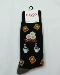Calze Colazione Uomo Davco Nero Crew 76% Cotone Tg 10-13 Festa del Papà Papà - Foto 1 di 4