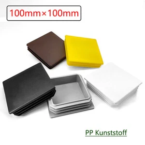 100mm × 100mm Rohrstopfen Lamellenstopfen Rohrkappen Deckel für Quadratrohr - Picture 1 of 21