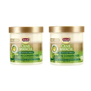 2x African Pride Olive Miracle Anti-Breakage Leave-in Conditioner 15oz - Picture 1 of 3