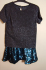 Summer  Girls NUTMEG Sequin Two piece Outfit set. 10-11 YRS