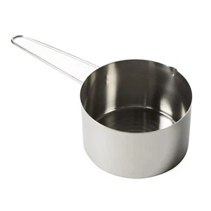 Taza medidora de acero inoxidable de 2 tazas con mango de alambre para cocinar y hornear - Imagen 1 de 5