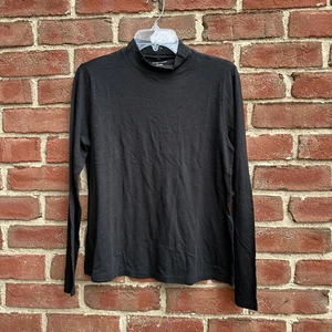Eileen Fisher Damen 78 $ Bio-Baumwolle Slub Jersey Stehkragen Oberteil XS - Bild 1 von 6