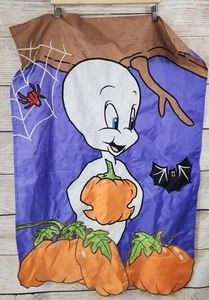 Casper Friendly Ghost Pumpkin Patch Garden Flag Vintage Halloween - Picture 1 of 10