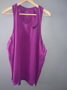 Nike Running Singlet Mens XL Aeroswift Dri-Fit ADV Tank Top Fuchsia Slim Fit 570 - Picture 1 of 8